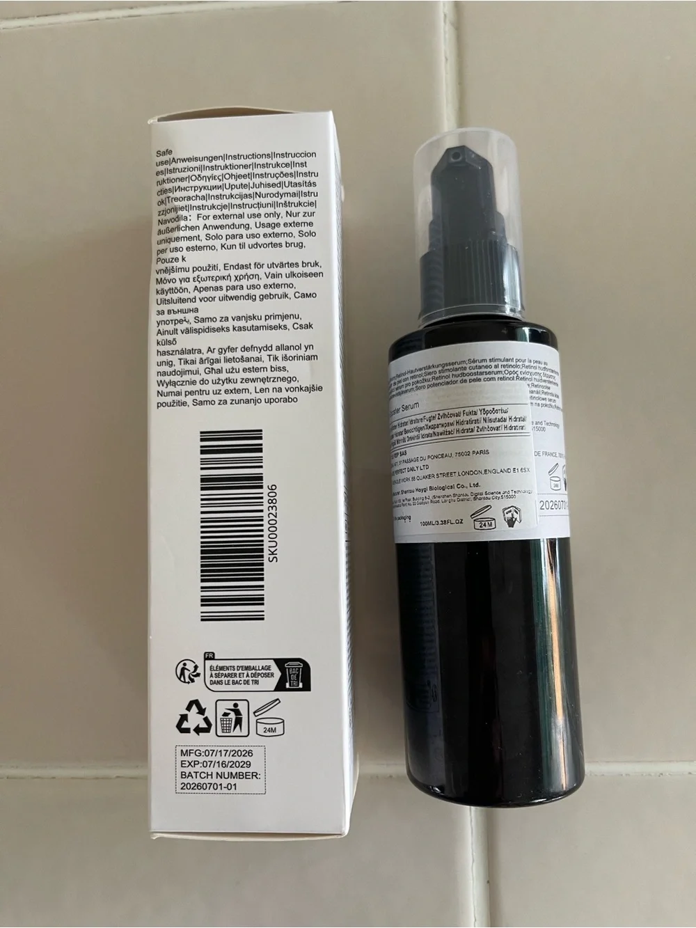 Retinol Skin Booster Serum — 100 ML/ 3.38 FL Oz expiration 2029 (New)